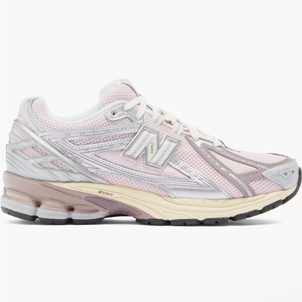 New Balance Pink and Silver Athletic Running Shoes